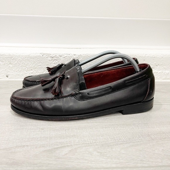 Cole Haan Pinch Grand Tassel Slip-On Loafer Moccasin Burgundy Leather 10.5